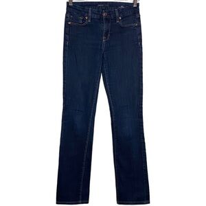 Fidelity Denim Rev Mid Rise Straight Leg Stretch Jeans Denim Dark Blue Wash 25